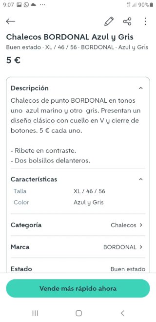 Chaleco de punto Bordonal negro y rojo de CABALLER