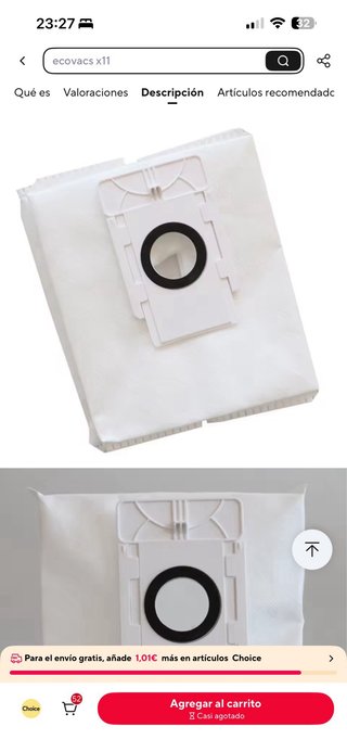 9 Bolsas repuesto aspirador EZVIZ