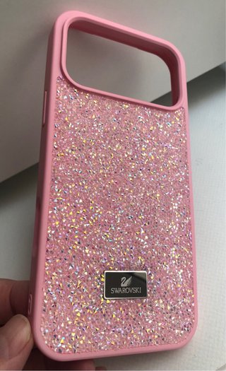Funda iPhone 17 Pro Max Swarovski Rosa Brillante