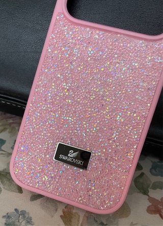 Funda iPhone 17 Pro Max Swarovski Rosa Brillante