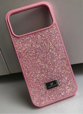 Funda iPhone 17 Pro Max Swarovski Rosa Brillante