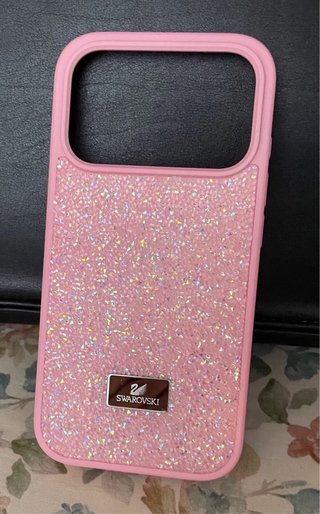 Funda iPhone 17 Pro Max Swarovski Rosa Brillante