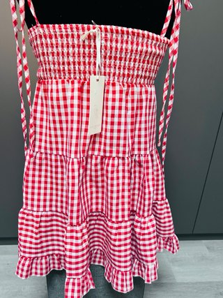 Vestido Vichy Rojo/Blanco Talla S-M  un caprichito