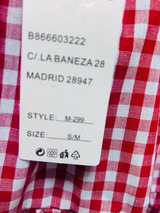 Vestido Vichy Rojo/Blanco Talla S-M  un caprichito