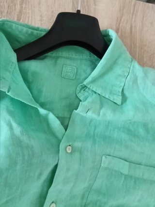 Camicia 120% Lino Uomo verde
