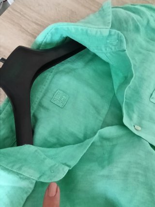 Camicia 120% Lino Uomo verde