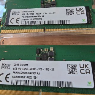 2x 8GB DDR5 SODIMM SK hynix 4800MHz