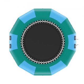 Bouncer de Agua Inflable, Trampolín Recreativo de 12 pies, Plataforma de Salto Portátil con Escalera de 3 Pasos y Bomba de Aire Eléctrica, Rebotador Flotante para Niños y Adultos para Piscina, Lag...