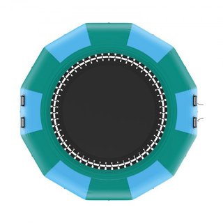 Bouncer de Agua Inflable, Trampolín Recreativo de 12 pies, Plataforma de Salto Portátil con Escalera de 3 Pasos y Bomba de Aire Eléctrica, Rebotador Flotante para Niños y Adultos para Piscina, Lag...