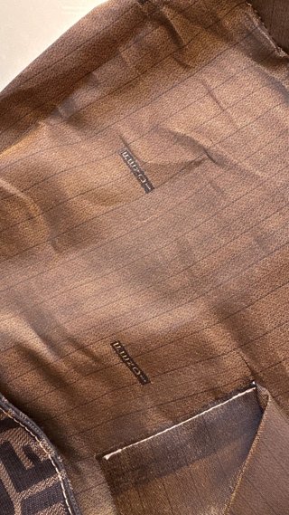 FENDI VINTAGE MOCHILA ZUCCA MARRON CASTAÑO MUJER