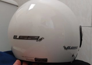 Casco Moto LS2 Blanco con Visera