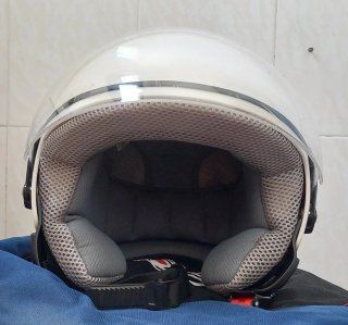 Casco Moto LS2 Blanco con Visera