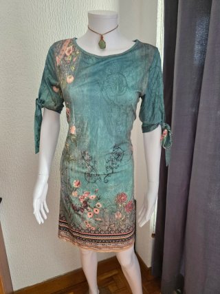 Vestido estampado floral talla única