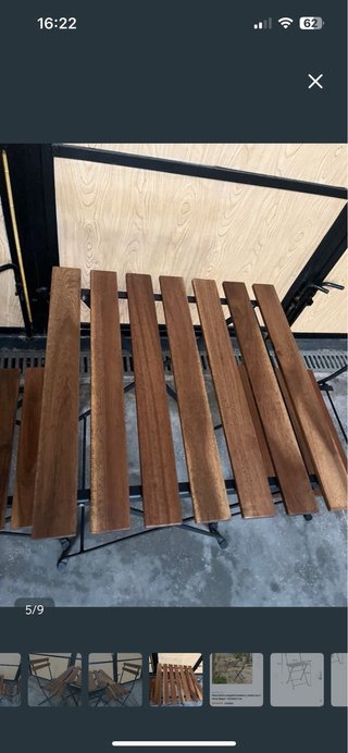 Conjunto mesa y sillas terraza plegable