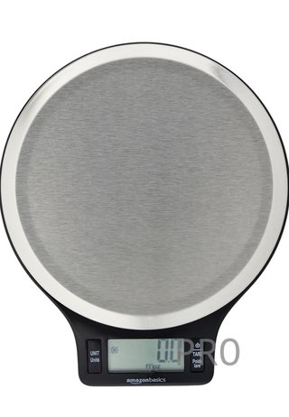 Báscula de Cocina Digital con Pantalla LCD Amazon Basics