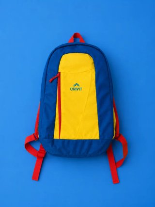 Mochila CRIVIT azul y amarilla