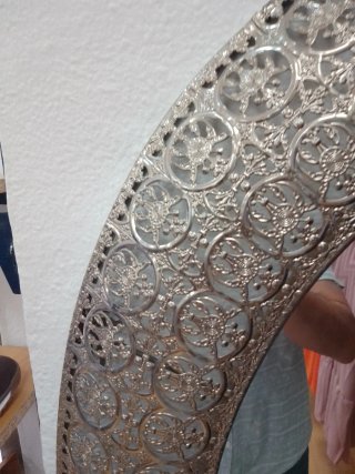 Espejo Metal Calado Ovalado