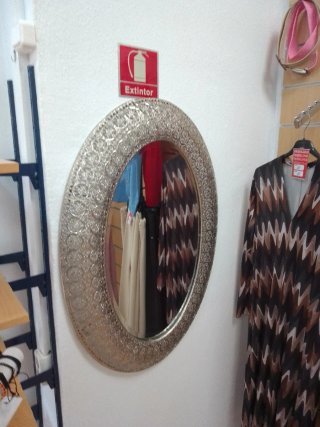Espejo Metal Calado Ovalado