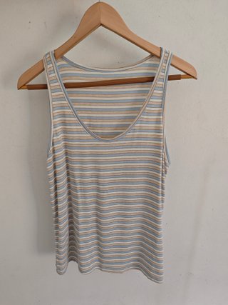 Conjunto falda larga + top tirantes rayas talla M