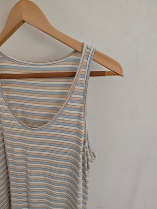 Conjunto falda larga + top tirantes rayas talla M