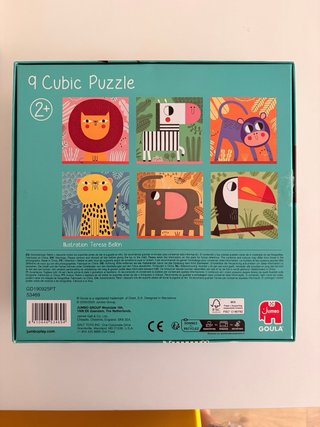 Puzzle 9 cubos Goula animales