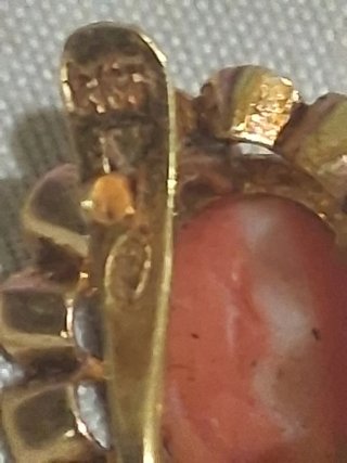 Pendientes Oro 18k Antiguos Coral