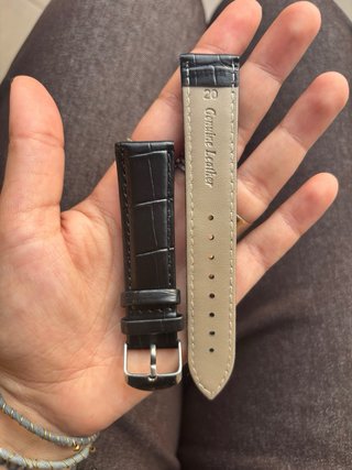 Cinturino Hamilton 20mm nero coccodrillo