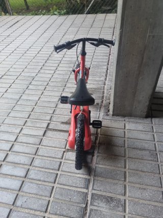 Bicicleta infantil roja