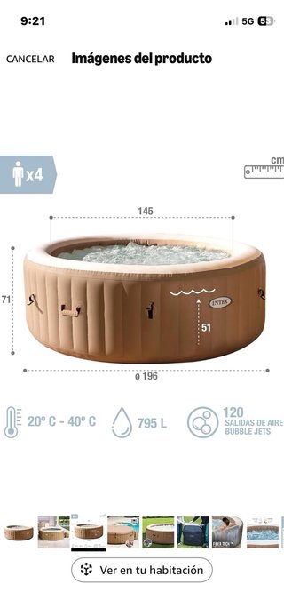 Spa Hinchable Intex Beige 4 Personas