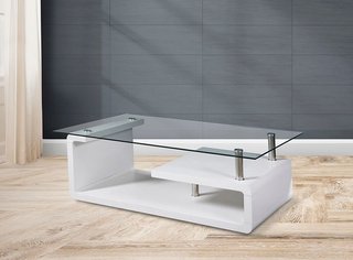 Mesa centro Eva madera cristal nueva