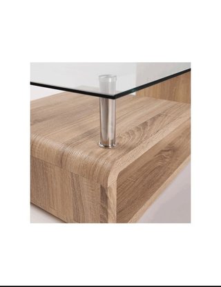 Mesa centro Eva madera cristal nueva