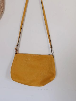Borsa Ripani vera pelle gialla