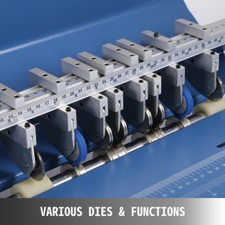 Máquina de Creasing Eléctrica de 20.5" 520mm 3 en 1 para Papel, Perforadora y Puntuadora, Creaser Eléctrico de Metal de Alta Resistencia para Papel, Tarjeta y Puntuación de Libros