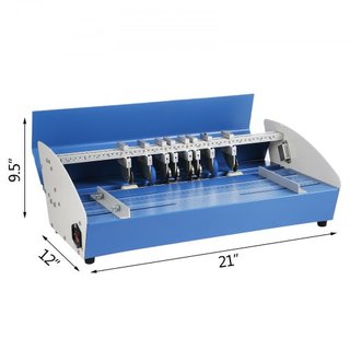 Máquina de Creasing Eléctrica de 20.5" 520mm 3 en 1 para Papel, Perforadora y Puntuadora, Creaser Eléctrico de Metal de Alta Resistencia para Papel, Tarjeta y Puntuación de Libros