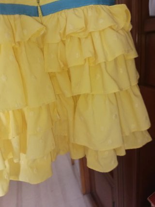 Vestido amarillo volantes 4 años