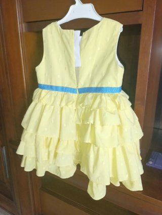 Vestido amarillo volantes 4 años