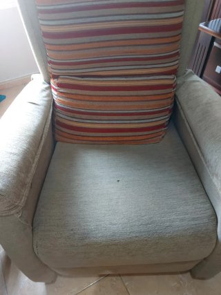 2 Sillones Reclinables Tela Beige 150e los 2