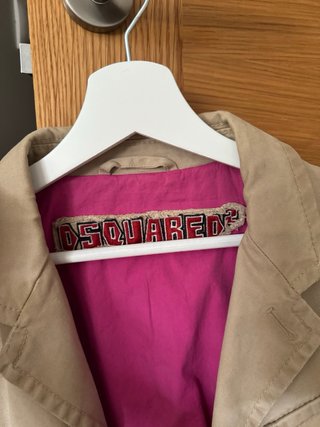 Cazadora DSQUARED2 Beige con Forro Rosa