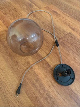 Lámpara sobremesa bola cristal