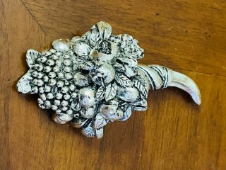 Cornucopia resina argento