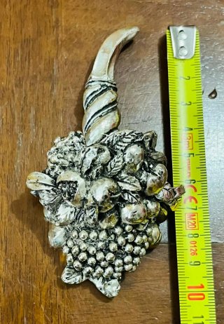 Cornucopia resina argento