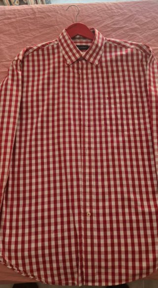 Camisa Pedro del Hierro cuadros roja y blanca XL