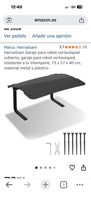 Garaje Cubierto para Robot Cortacésped