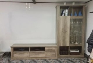 Mueble de comedor madera y cristal, urge!!