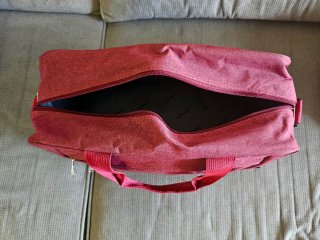 Bolsa de viaje granate 3 compartimentos 40x25x20