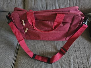 Bolsa de viaje granate 3 compartimentos 40x25x20