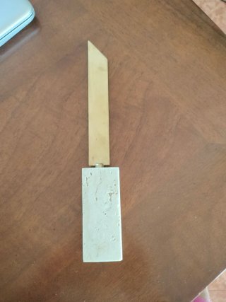 Taglia carta marmo e ottone