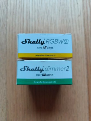 Shelly RGBW2 + Shelly Dimmer 2 Dimmer domotica