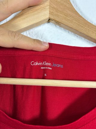 Camiseta Calvin Klein Jeans Roja Logo CK