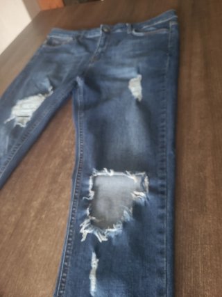 Vaqueros Sinners Skinny Rotos T36/XL Hombre